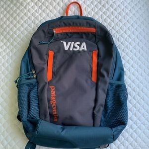Patagonia backpack with visa logo